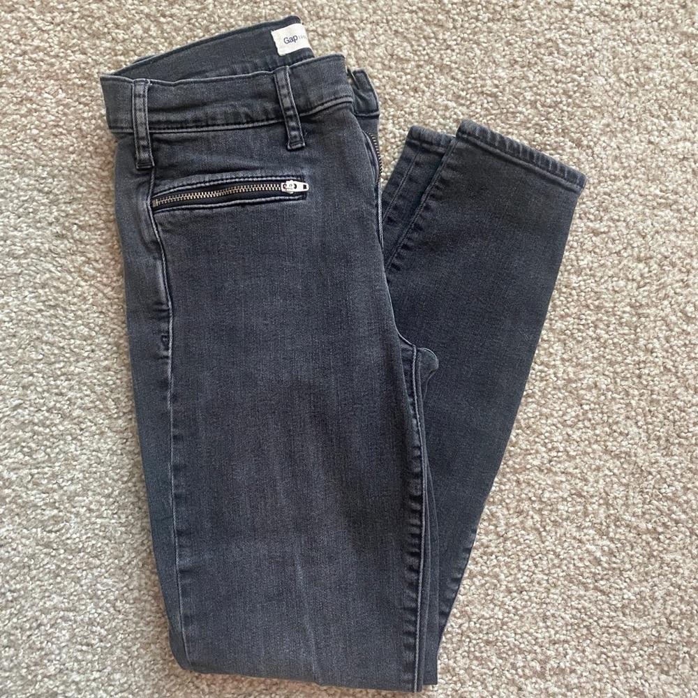 Gap black true skinny jeans
